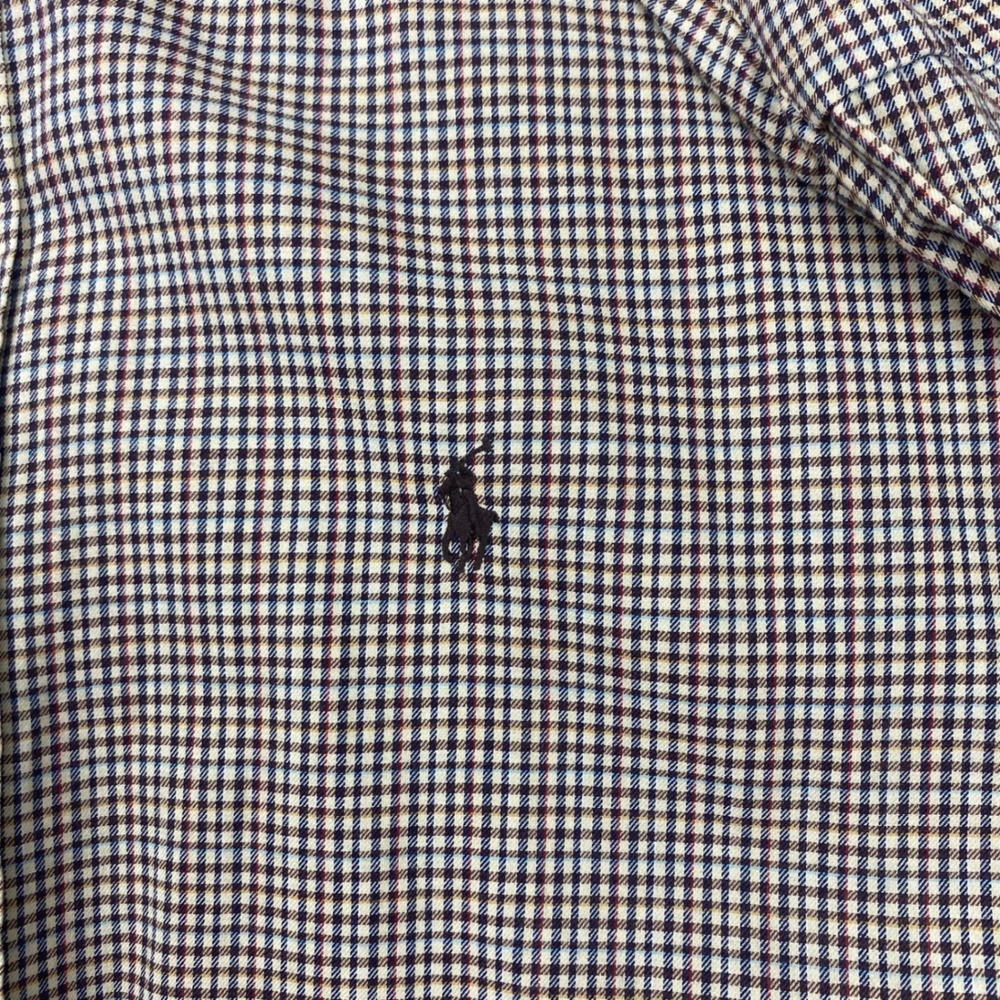 Vintage Ralph Lauren Blake Mens Large Brown Check Long Sleeve Button Down Shirt - Picture 8 of 15